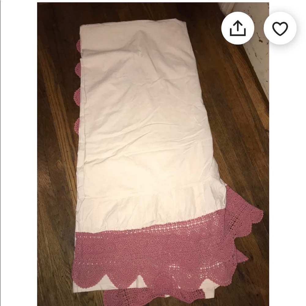 Vintage, Boho, Crochet Bedskirt, size Full/Double